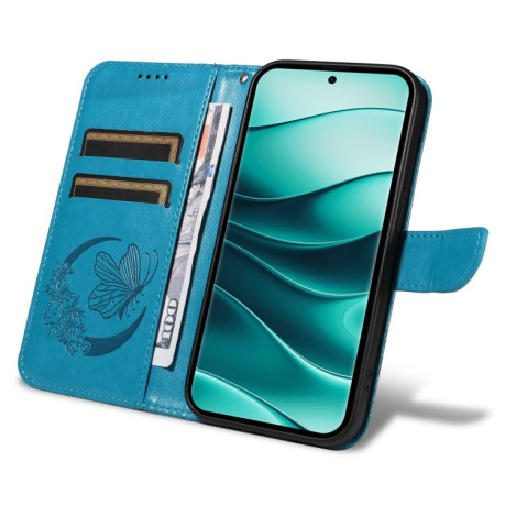Чохол-книжка Swallowtail Butterfly Embossed Leather для Xiaomi Redmi Note 14 Pro / 14 Pro+ 5G - синій
