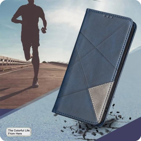 Чохол-книжка Rhombus Texture для OPPO Reno15 Pro 5G Global — синій