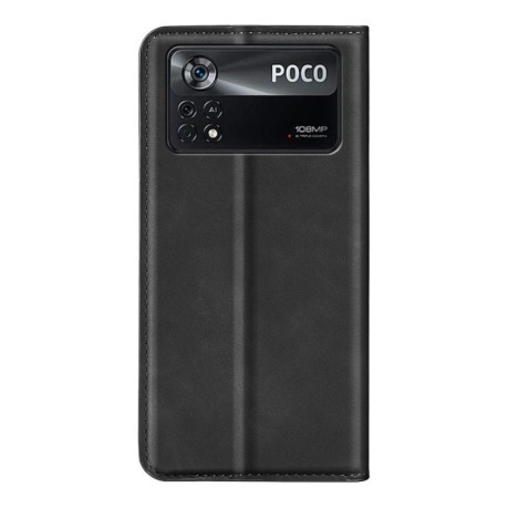 Чехол-книжка Retro Skin Feel Business Magnetic на Xiaomi Poco X4 Pro 5G - черный