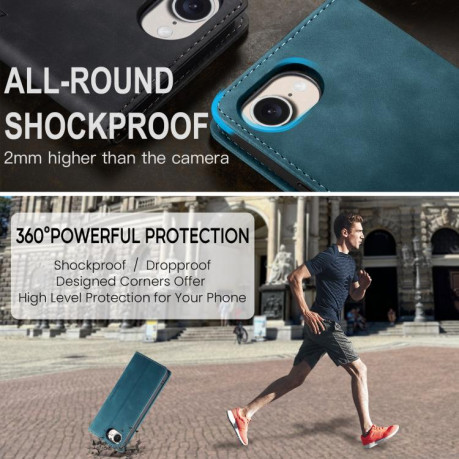 Чохол-книжка CaseMe-013 Multifunctional на iPhone 16e - синій