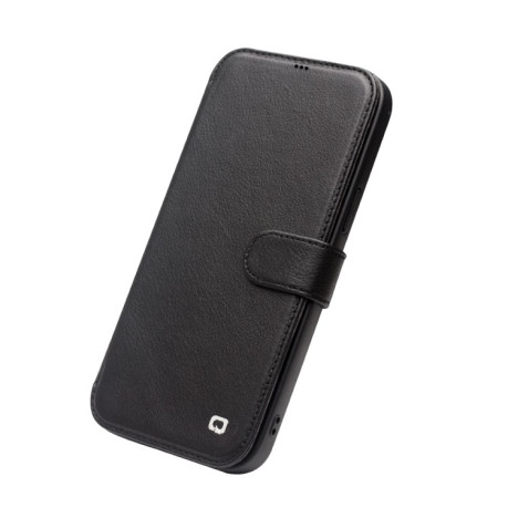 Кожаный чехол-книжка QIALINO Business Magnetic для iPhone 12 Pro Max - Black