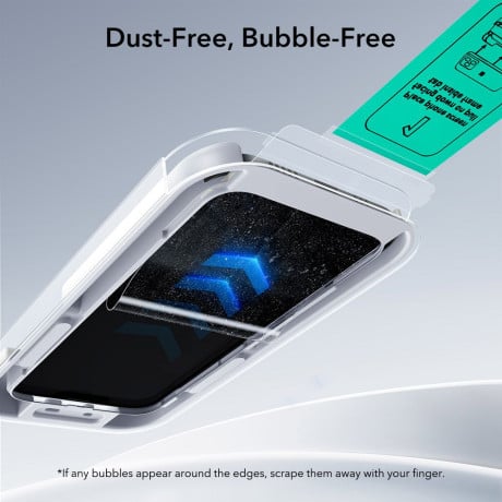 Комплект защитного стекла ESR UltraFit Tempered Glass 2-pack на iPhone 17 Pro - transparent