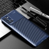 Чохол Carbon Fiber Texture на Samsung Galaxy A31 - синій (без захисту камери)