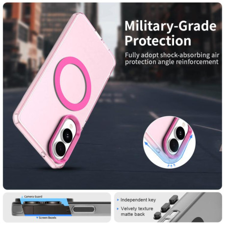 Протиударний чохол Candy Magsafe PC Hybrid TPU для Samsung Galaxy S25 Edge 5G - червоний