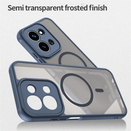 Чехол Fan Dun Series гибрид Frosted с Magsafe на Xiaomi Redmi 15C 5G / 4G EU 173mm - синий