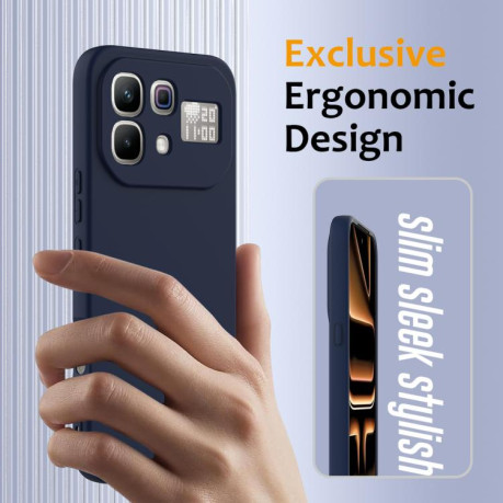 Силиконовый чехол Shockproof Silicone с Magsafe на Infinix Note 60 / 60 Pro 5G — темно-синий