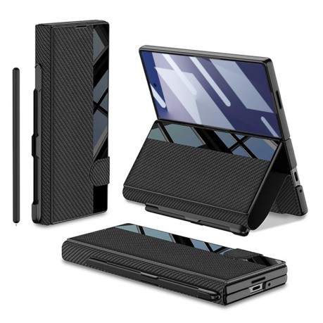 Чохол-книжка GKK Integrated Full Coverage з тримачем на стілус Pen Slot (Стілус не входить в комплект) на Samsung Galaxy Fold 7 5G - чорний