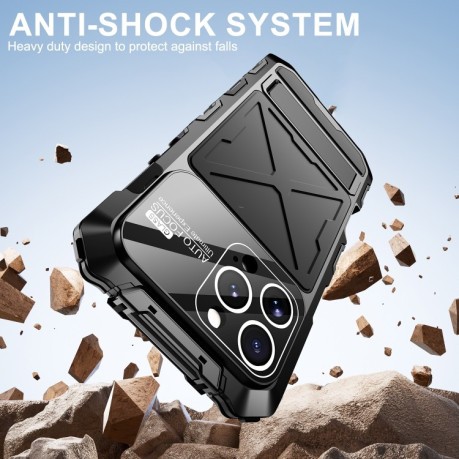 Противоударный чехол R-JUST Life Waterproof для iPhone 16 Pro Max - черный