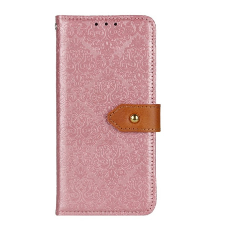 Чехол-книжка European Floral для Samsung Galaxy S24 Ultra 5G - розовый