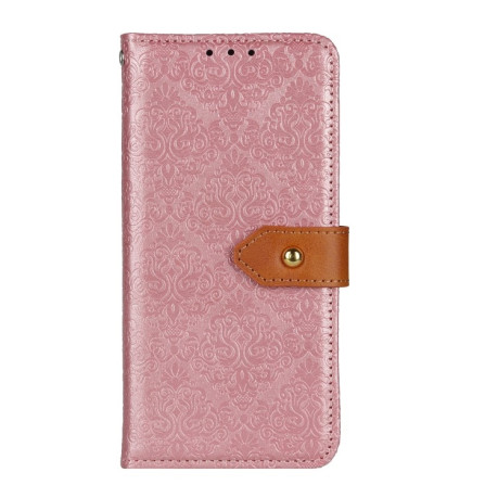 Чехол-книжка European Floral для Xiaomi Poco F6 / Redmi Turbo 3 - розовый