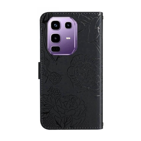 Чохол-книжка Skin Feel Butterfly Embossed для Infinix Note 50 Pro+ 5G - чорний