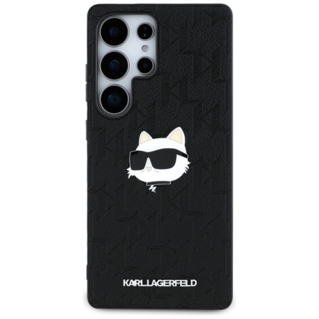 Оригінальний чохол Karl Lagerfeld Leather Monogram Pin Logo Choupette Head для Samsung Galaxy S25 Ultra - Black