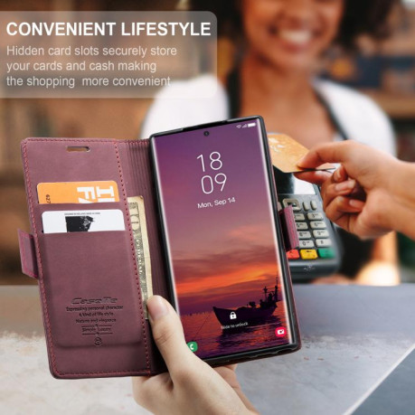 Чохол-книжка CaseMe-013 Multifunctional  для Samsung Galaxy S25 Ultra 5G - червоний