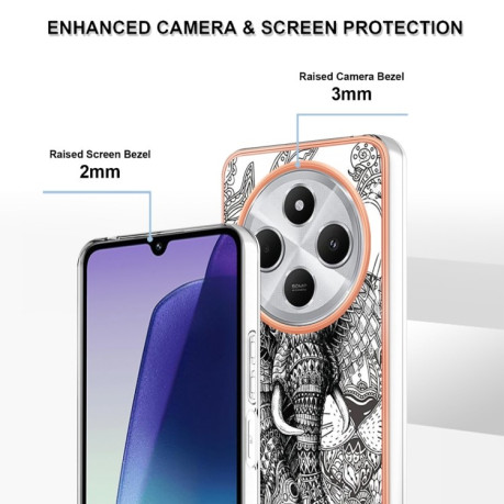 Протиударний чохол Electroplating IMD для Xiaomi Redmi 14C 4G/Poco C75/Redmi A4 5G - слон