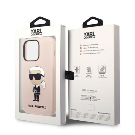 Оригінальний чохол Karl Lagerfeld Silicone Ikonik для iPhone 14 Pro Max - pink