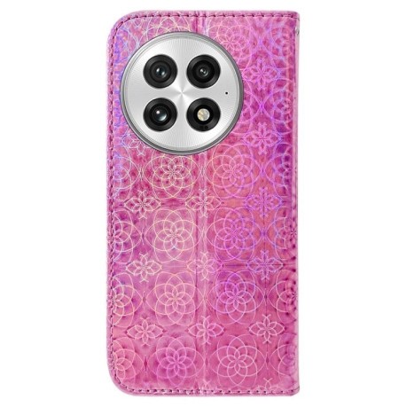 Чохол-книжка Solid Color Colorful на OnePlus 13 - рожевий