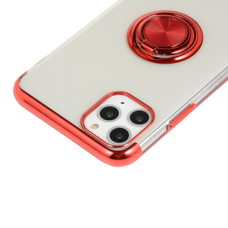 Противоударный чехол Electroplating with Holder для iPhone 11 - фиолетовый