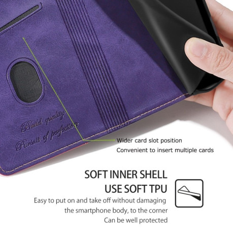Чехол-книжка Contrast Color для Infinix Note 40 Pro 5G - фиолетовый
