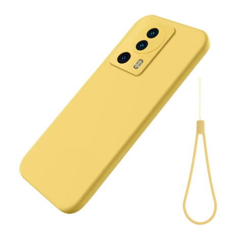 Силиконовый чехол Solid Color Liquid Silicone на Xiaomi 13 Lite 5G - желтый