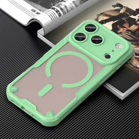 Противоударный чехол Armor Glaze MagSafe Magnetic для iPhone 17 Pro - зеленый