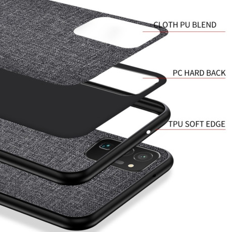 Противоударный чехол Cloth Texture на Samsung Galaxy S20 FE - серый