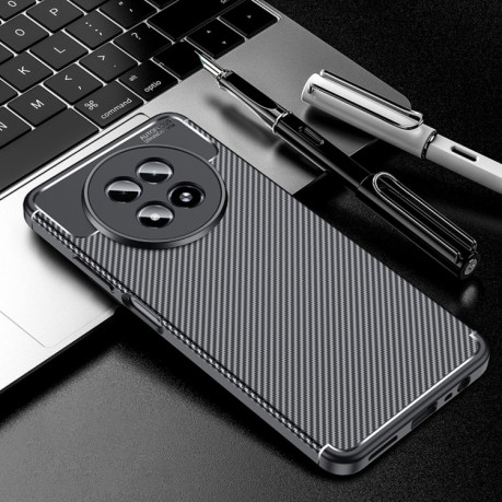 Ударозащитный чехол HMC Carbon Fiber Texture на Realme 13 5G/12 5G/12X 5G - черный