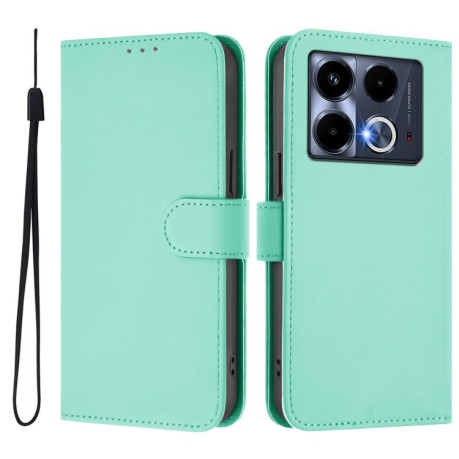 Чехол-книжка Skin Feel Solid Color Leather для Infinix Note 40 4G - зеленый
