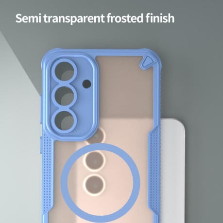 Протиударний чохол Armor Glaze з MagSafe гібридний на Samsung Galaxy S25 FE 5G - синій