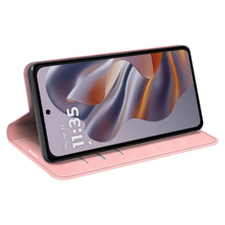 Чохол-книжка Retro Skin Feel Business Magnetic Motorola Moto Edge 50 Neo 5G - рожевий