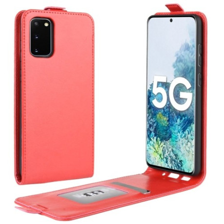 Флип-чехол R64 Texture Single на Samsung Galaxy S20 FE - красный