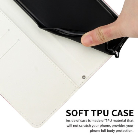Чехол-книжка Painted Marble Pattern для Realme 12+ 5G/12 4G/13 4G - розово-фиолетовый