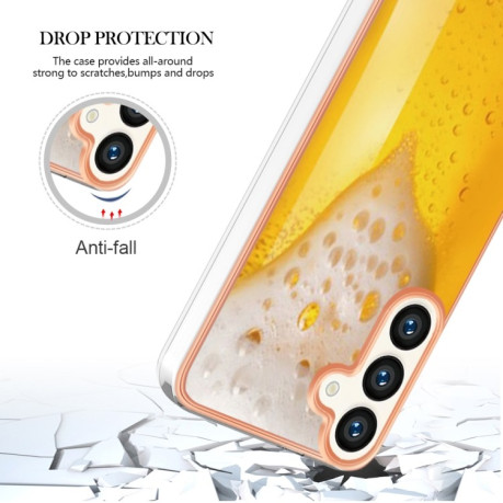 Противоударный чехол Electroplating IMD для Samsung Galaxy S24 5G - Beer