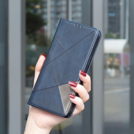 Чехол-книжка Rhombus Texture для Redmi Note 15 Pro 4G Global 165.8mm — синий