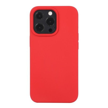 Силіконовий чохол Solid Color Liquid на iPhone 14 - світло-червоний