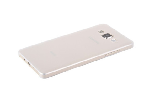Ультратонкий Прозрачный Бежевый Матовый Чехол 0.3 мм для Samsung Galaxy A5