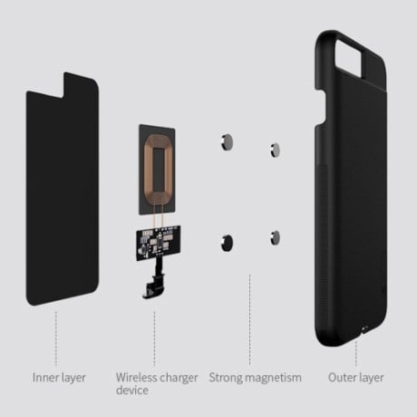 Чорний Чохол із бездротовою зарядкою Nillkin Magic для iPhone 7/8