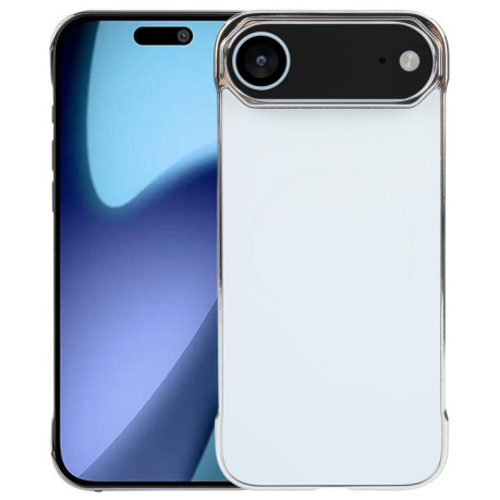 Противоударный чехол Electroplating Frameless Frosted Anti-Glare PC MagSafe для iPhone Air - серебристый