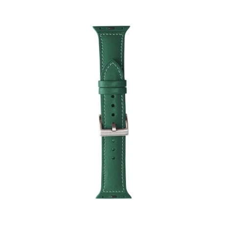 Кожаный ремешок Mutural Leather на Apple Watch 38/40mm - зеленый