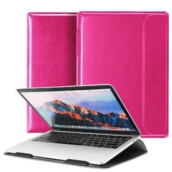 Кожанный чехол-конверт Dux Ducis на MacBook Pro 15,4 - розовый