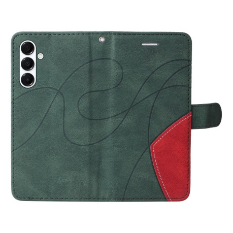 Чохол-книжка Dual-color Splicing Flip Leather  для Samsung Galaxy A26 5G - зелений