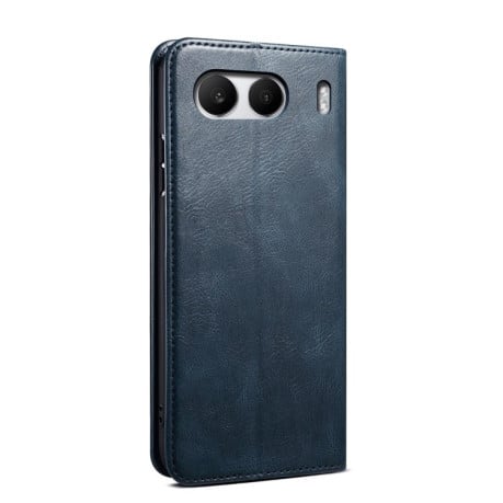 Чохол-книжка Simple з еко-шкіри Crazy Horse з воском на OnePlus Nord 4 - синій
