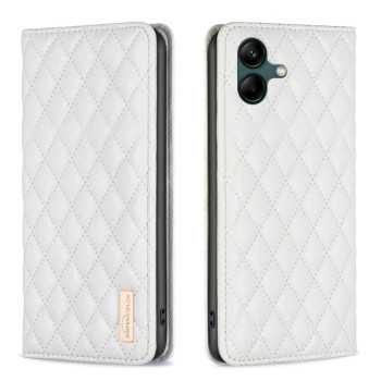 Чехол-книжка Diamond Lattice для Samsung Galaxy A04 4G - белый