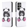 Чохол-книжка Colored Drawing Pattern для Samsung Galaxy S24 Ultra 5G - Panda