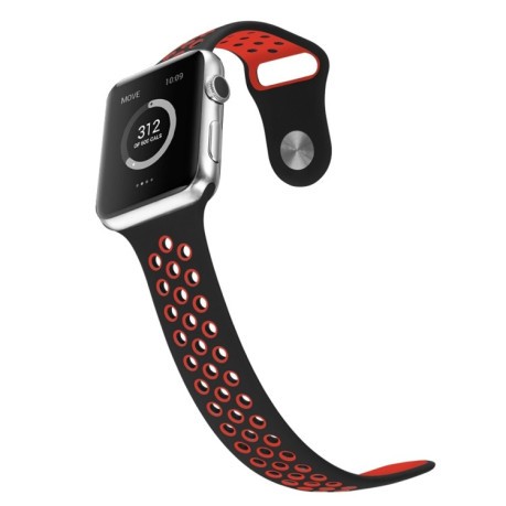 Ремешок Sport Edition для Apple Watch 49mm / 45mm / 44mm / 42mm - черно-красный
