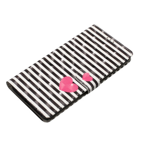 Чехол-книжка 3D Painting для Samsung Galaxy A36 5G - Striped Heart