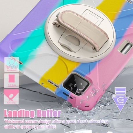 Чехол Rotatable Holder Silicone Hybrid PC для Xiaomi Pad 7 / 7 Pro - Pink