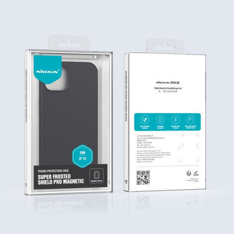 Противоударный чехол NILLKIN Frosted Shield Pro Magnetic Magsafe для iPhone 15 - зеленый