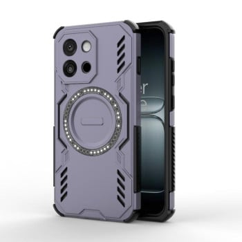 Противоударный чехол Butterfly Armor MagSafe Magnetic Ring Shockproof для OnePlus 13T - фиолетовый