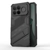 Противоударный чехол Punk Armor с подставкой на Xiaomi Redmi K90 Pro Max / Poco F8 Ultra — чёрный