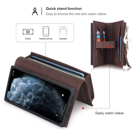 Чохол-гаманець POLA Multi-function Fashion для iPhone 11 Pro Max - коричневий